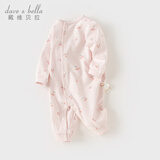 戴维贝拉（DAVE＆BELLA）春秋连体衣婴儿衣服新生儿宝宝春季婴幼儿服装0-6-12个月春装爬服 樱桃印花【现货】 80cm (建议身高73-80cm）