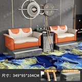 都格台球室观球椅子比赛专用卡座沙发茶几高端台球俱乐部球房看球桌椅 9尺 橙底白色四人位-S67脚踏款