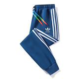 三叶草贝壳头秋季新款大码运动裤男休闲时尚百搭卫裤宽松束脚潮流纯棉针织长裤 蓝色 2XL 建议体重150-170斤