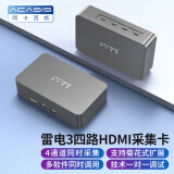 阿卡西斯（acasis）雷电3四路hdmi采集卡摄像单反微单相机抖音带货电商视频直播网络教学vmix多路导播采集盒AC-TP4HD