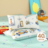 富安娜儿童纯棉枕头套 全棉枕套双人纯棉枕芯套学生宿舍家用床品 巴斯【A类纯棉】 【适配儿童枕】单个 50cm*30cm