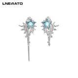 LNERATO露娜依蕾托新纪元少女系列星星马赛克海螺耳钉不对称耳饰 蓝色 54