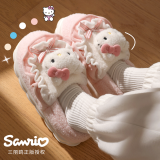 利达妮（TZLDN）HelloKitty凯蒂猫棉拖鞋女秋冬季包跟外穿2024新款保暖可爱棉鞋女 凯蒂猫【甜妹围裙款】 38-39 【适合37-38】
