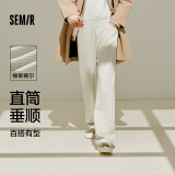 森马（Semir）休闲裤男25春夏季纯色百搭直筒裤松紧腰棉质通勤裤子109925127102