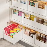 星优橱柜收纳盒零食杂物收纳家用整理盒厨房抽屉桌面直角储物盒子 宽款-特大号 21*28*15cm