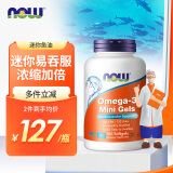 诺奥(NOW Foods)迷你深海鱼油软胶囊 小颗粒胶囊epa dha 60%omega3 中老年180粒/瓶美国进口
