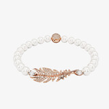 施华洛世奇（SWAROVSKI）手镯女 珍珠元素羽毛女士手链生日礼物送女友送闺蜜 5663482 m码