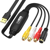 JEQLO高清免驱USB2.0模拟视频采集卡医疗B超彩超AV录像机摄像机OBS录制 AV母头