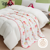 迪士尼（Disney）法兰绒毛毯子办公室午睡毯子婴儿童宝宝云毯草莓熊100*150cm