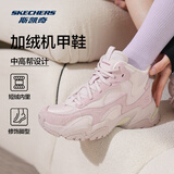 斯凯奇单鞋女平底加绒保暖经典复古高帮鞋舒适休闲鞋167587
