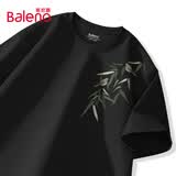 班尼路（Baleno）短袖t恤男夏季新中式宽松休闲纯棉透气衣服男士百搭五分袖上衣