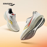 Saucony索康尼胜利21专业缓震跑鞋男跑步鞋训练运动鞋灰黄40.5