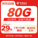 中国电信流量卡手机卡低月租全国通用长期电话卡纯上网不限速电信星卡大王卡