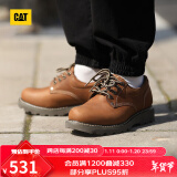 CAT卡特工装鞋皮鞋男鞋牛皮鞋面城市轻户外休闲低帮工鞋P721416N3 浅棕色 43