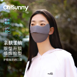 OhSunny防晒口罩女防紫外线护眼角户外骑行透气显瘦凉感面罩 素影灰-新款