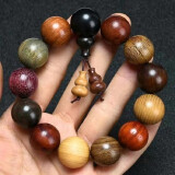 多宝珠手串檀香木佛珠金丝楠木海南黄花梨黑檀红酸枝金丝檀木手串 多宝珠精品2.0*12颗【配葫芦】