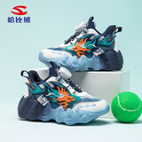 哈比熊（HOBIBEAR）童鞋儿童运动鞋春秋网面男童跑步鞋轻便女童鞋511128深蓝白32码