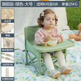 1号起点（yi hao qi dian）宝宝餐椅婴儿餐椅多功能可折叠便携儿童餐桌椅婴幼儿吃饭小椅子 大号绿色-旗舰款【含收纳袋】WZ6