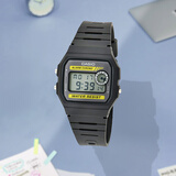 卡西欧（CASIO）手表男女经典复古学生儿童表F-91W-1DG 3DG 9DG/F-84W/F105电子表 F-94-9D 【附加贴膜】