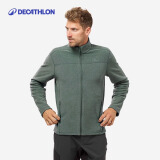 迪卡侬（DECATHLON）摇粒绒外套抓绒衣男保暖户外运动加厚秋绒衣冲锋衣内胆 男款-全拉链-墨绿色 2XL