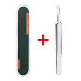 韩美臣粉刺针去黑头细胞夹套装祛痘暗疮针镊子挤痘痘挑痘美容院清洁工具 斜嘴夹 1把 【送收纳盒】