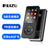 锐族（RUIZU）X02 4G 黑色 MP3/MP4音乐播放器学生运动迷你随身听便携式电子书英语听力插卡录音笔
