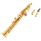 MARGEWATE 【品质升级】麦格维特降B调高音直管萨克斯乐器MAS-100 初学考级 升级版 分体高音金色