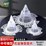 尚洋花盆垫片锥形中号*8个花瓶地垫种植多肉种菜养花盆防漏土透气网垫