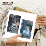 富士（FUJIFILM）纪念册 圈装方形 银盐冲印 照片书6英寸方32P 牛皮黄 毕业册
