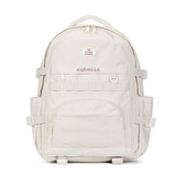 vanwalk毛毛虫系列 初中高中大学生双肩包女生ins大容量电脑包登山包背包 乖巧白