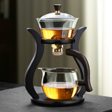全度玻璃茶具套装自动懒人泡茶器家用泡茶壶茶杯冲泡茶器功夫茶具 懒人茶器白色款（实惠装）