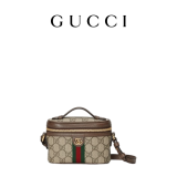 GUCCI古驰Ophidia系列GG迷你女士手提包斜挎包[礼物] 米色和乌木色 均码