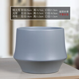 裕轩堂欧式花盆陶瓷高款客厅室外阳台绿植家用室内阳台带托盘特大号兰花 JW7420000亚浅灰含塑料托盘 大