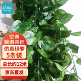 匠心绽放仿真藤条树叶绿箩假绿植空调管道遮挡装饰藤蔓植物藤条5条装20193