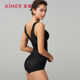 爱慕内衣女塑身腹美臀连体美体衣AM358961黑色165