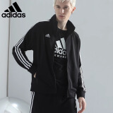 adidas阿迪达斯外套男春季夹克运动服经典三条纹休闲潮流宽松上衣 【白色条纹】TR30JR-BW M （建议身高170-175厘米）