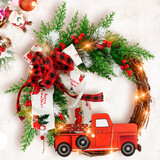 新新精艺圣诞装饰花环挂件圣诞节装饰品背景墙挂饰门挂平安夜场景布置用品