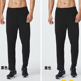 迪卡侬（DECATHLON）运动裤男秋直筒裤宽松休闲长裤针织裤子卫裤男裤GYPMW 黑色（直筒裤）*2 XL
