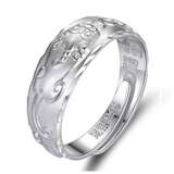 纯已久银饰999足银实心貔貅戒指男女款活口银指环钱币款开口百福字银戒 貔貅活口戒指 999足银约4.8克