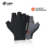 兰帕达24新款双箭头骑行手套男女夏季公路自行车手套半指减震装备月影 黑色 L（建议掌宽9-10CM）