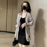 GOCHIEI吊带连衣裙女2025新款潮夏装韩版衣黑色背心短裙时尚两件套 连衣裙+上衣[两件套] L 建议100-115斤