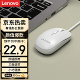 联想（Lenovo）异能者 有线鼠标 家用电脑办公 笔记本台式机 USB接口 即插即用 鼠标有线 M300【白色】