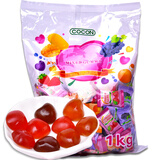 可康（cocon）多口味果汁软糖 约140颗1kg 进口休闲六一儿童节零食 心形喜糖果