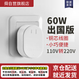 舜纯铜60W小功率变压器110v转220v中国电器出国用电源电压转换器国内小功率电器海外用【ZYJH1-JDZY-N62】