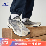 美津浓（MIZUNO）【RACER S】软底轻便运动跑步鞋子男女同款缓震透气休闲慢跑鞋 06/薄雾灰/檀黑色 36.5 (230mm)