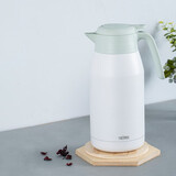 膳魔师（THERMOS） 保温壶家用大容量办公热水瓶暖壶2L男女不锈钢真空水壶 THS/THX THS-2000清新白绿 2L