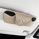 拓比应宝马车载眼镜夹x1x2x3x4x5lx6x7系530li汽车墨太阳镜收纳盒内装饰 宝马车载眼镜盒【米黄色】1个装