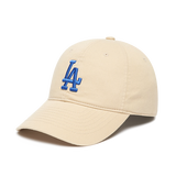 【9成新】MLB帽子男女棒球帽四季大标软顶遮阳鸭舌帽3ACP6601N-07BGS-F/米黄色  