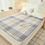 罗兰家纺可水洗全棉家用床垫保护垫 薄款防滑可折叠软垫床褥垫被双人单人 全棉抗菌床褥罗马假日  反面颗粒 200cm*150cm