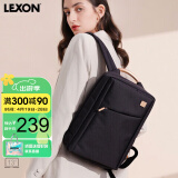 乐上（LEXON）时尚轻便双肩背包13.3英寸书包商务笔记本电脑包女士旅行包梦幻黑